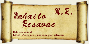 Mahailo Resavac vizit kartica